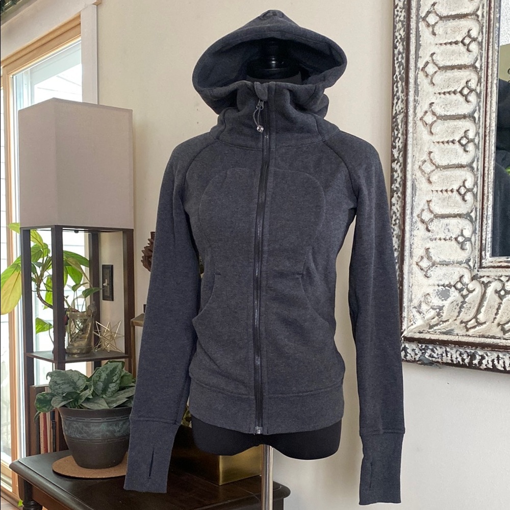 LAST DAY ON POSH 8/15/26 Lululemon Dark Gray Scuba Zip-Up Hoodie Size 2